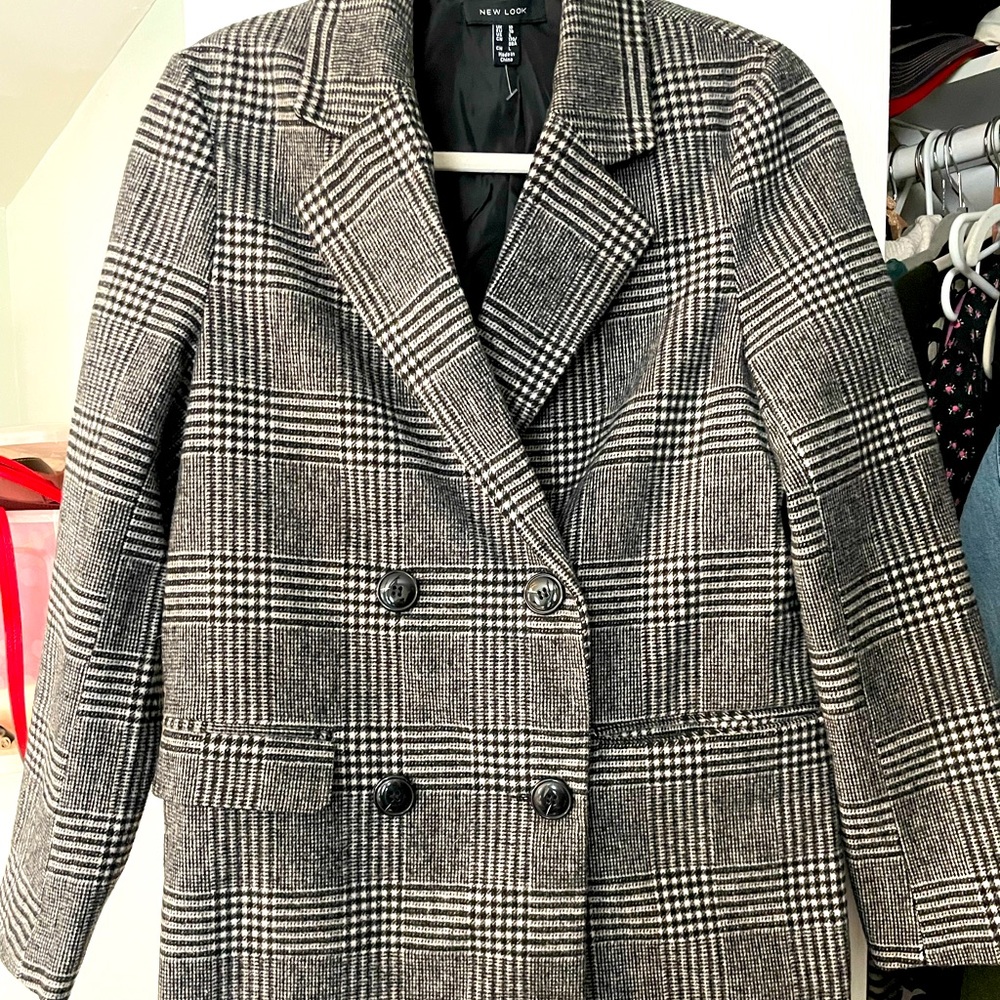 Black and white coat
